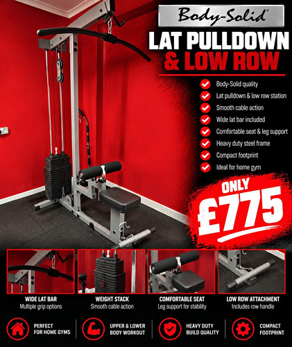 Body solid lat pulldown low - pulldown, &