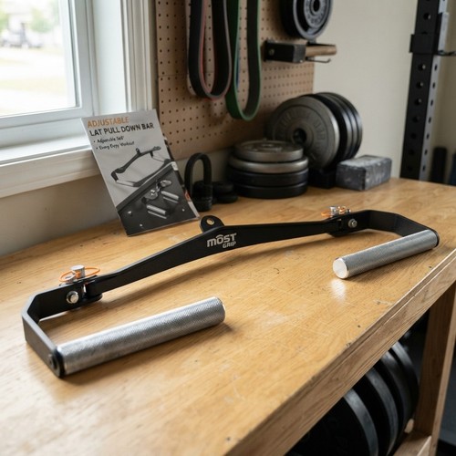Lat pull down bar set - down,